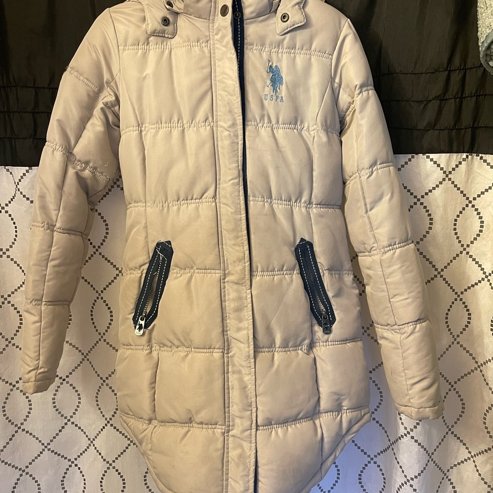U.S. Polo Assn. Light Beige Puffer Jacket